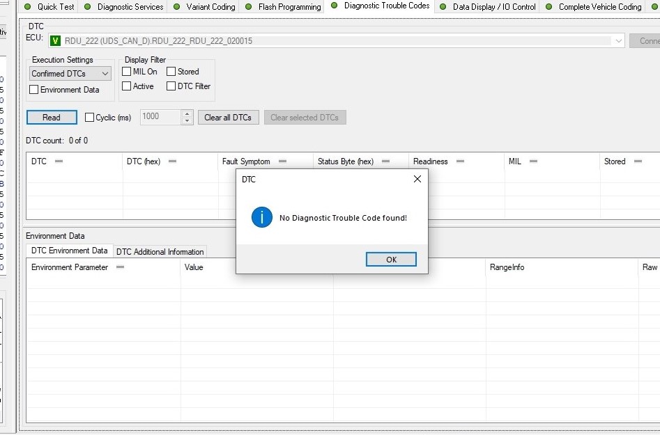 Xentry diagnostic software screenshot